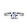 Lark - 14K White Gold Cushion Cut Solitaire Engagement Ring