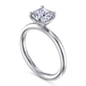Lark - 14K White Gold Cushion Cut Solitaire Engagement Ring