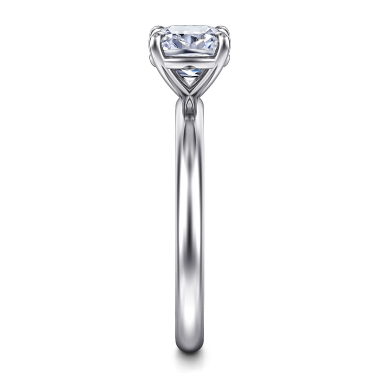 Lark - 14K White Gold Cushion Cut Solitaire Engagement Ring - Shot 5