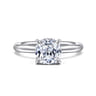 Lark - 14K White Gold Cushion Cut Solitaire Engagement Ring