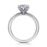 Emma - 14K White Gold Cushion Cut Solitaire Engagement Ring