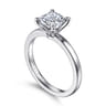 Emma - 14K White Gold Cushion Cut Solitaire Engagement Ring