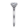 Emma - 14K White Gold Cushion Cut Solitaire Engagement Ring