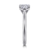 Anne - 14K White Gold Cushion Cut Solitaire Diamond Engagement Ring