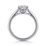 Anushka - 14K White Gold Cushion Cut Solitaire Diamond Engagement Ring