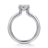 Annie - 14K White Gold Split Shank Cushion Cut Diamond Engagement Ring