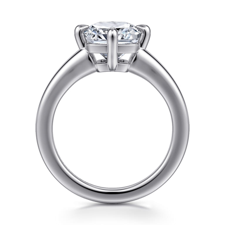 Coralynn - 14K White Gold Cushion Cut Solitaire Diamond Engagement Ring - Shot 2