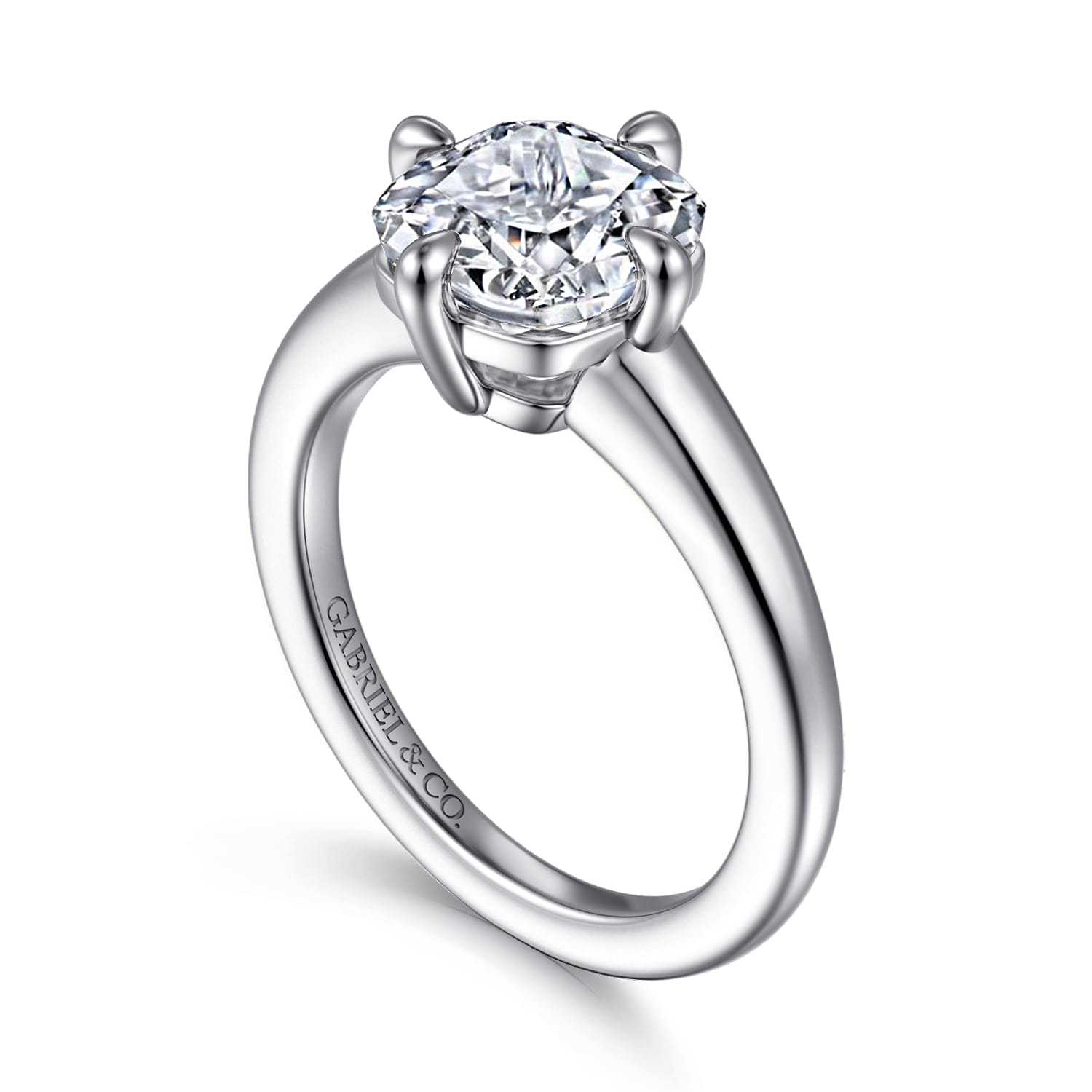Coralynn - 14K White Gold Cushion Cut Solitaire Diamond Engagement Ring - Shot 3