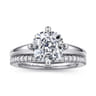 Coralynn - 14K White Gold Cushion Cut Solitaire Diamond Engagement Ring