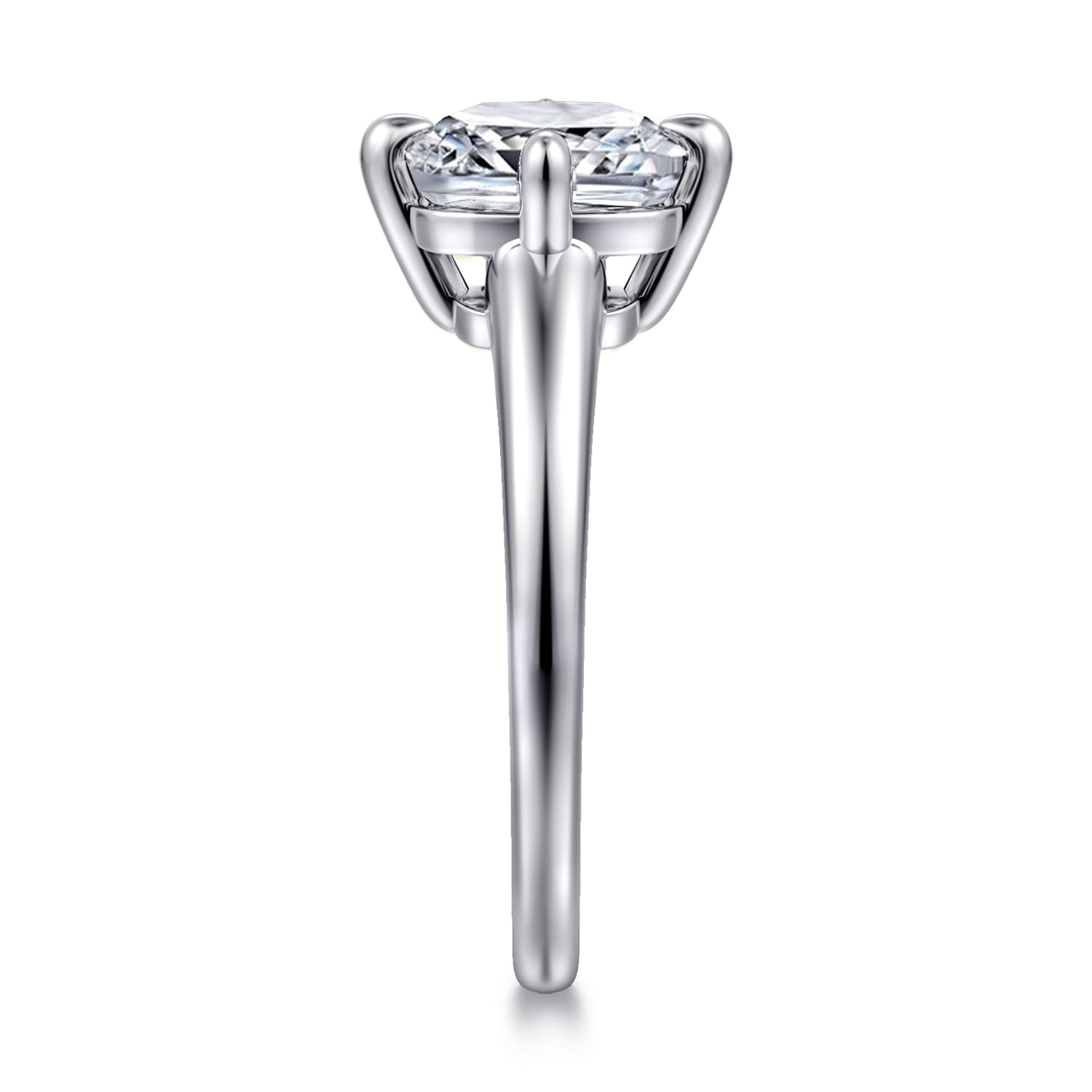 Coralynn - 14K White Gold Cushion Cut Solitaire Diamond Engagement Ring - Shot 5