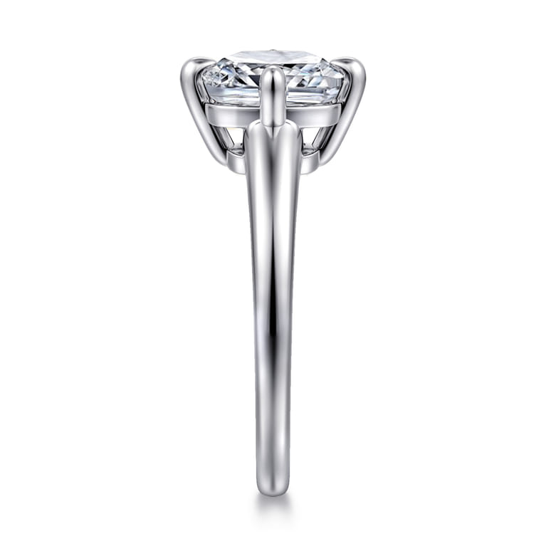 Coralynn - 14K White Gold Cushion Cut Solitaire Diamond Engagement Ring - Shot 5
