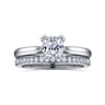 Lauren - 14K White Gold Cushion Cut Diamond Engagement Ring