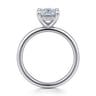Cari - 14K White Gold Elongated Cushion Diamond Engagement Ring - 0.05 ct