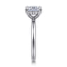 Cari - 14K White Gold Elongated Cushion Diamond Engagement Ring - 0.05 ct