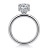 Rainah - 14K White Gold Elongated Cushion Diamond Engagement Ring - 0.13 ct