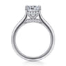 Ericka - 14K White Gold Elongated Cushion Diamond Engagement Ring - 0.13 ct