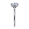 Ericka - 14K White Gold Elongated Cushion Diamond Engagement Ring - 0.13 ct