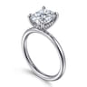 Anuk - 14K White Gold Elongated Cushion Diamond Engagement Ring - 0.06 ct