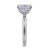 Peace - 14K White Gold Elongated Cushion Diamond Engagement Ring - 0.08 ct