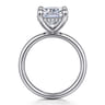 Peace - 14K White Gold Elongated Cushion Diamond Engagement Ring - 0.09 ct