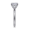 Peace - 14K White Gold Elongated Cushion Diamond Engagement Ring - 0.08 ct