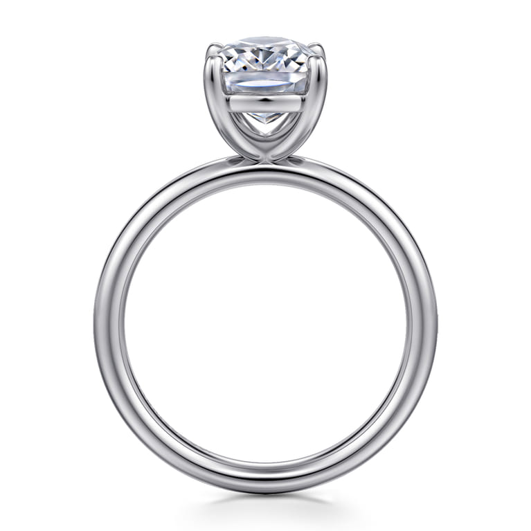 Unite - 14K White Gold Elongated Cushion Solitaire Diamond Engagement Ring - Shot 2