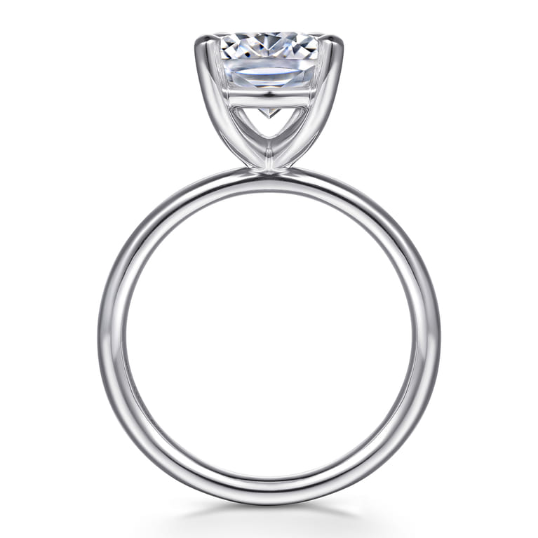 Unite - 14K White Gold Elongated Cushion Solitaire Diamond Engagement Ring - Shot 2