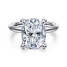 Unite - 14K White Gold Elongated Cushion Solitaire Diamond Engagement Ring
