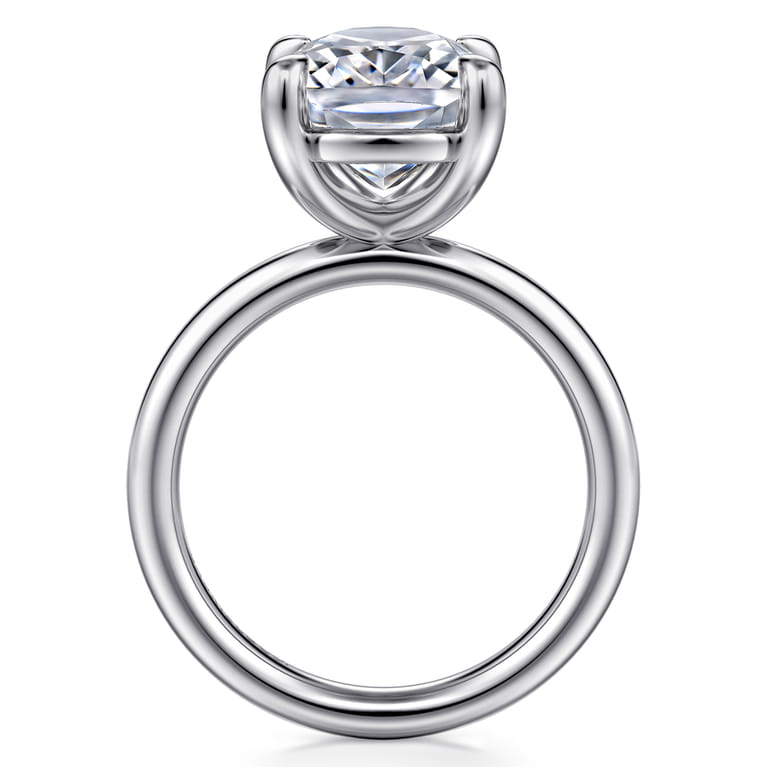 Unite - 14K White Gold Elongated Cushion Solitaire Diamond Engagement Ring - Shot 2