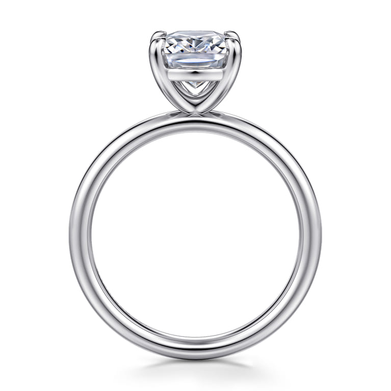 Unite - 14K White Gold Elongated Cushion Solitaire Diamond Engagement Ring - Shot 2