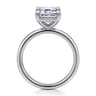 Cari - 14K White Gold Emerald Cut Diamond Engagement Ring - 0.09 ct