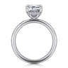 Cari - 14K White Gold Emerald Cut Diamond Engagement Ring - 0.07 ct