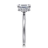 Rainah - 14K White Gold Emerald Cut Diamond Engagement Ring - 0.1 ct