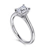 Aure - 14K White Gold Emerald Cut Solitaire Diamond Engagement Ring - 0.05 ct