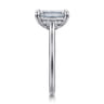 Ericka - 14K White Gold Emerald Cut Diamond Engagement Ring - 0.15 ct