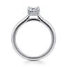 Aldon - 14K White Gold Emerald Cut Diamond Engagement Ring - 0.07 ct