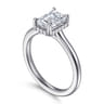 Aldon - 14K White Gold Emerald Cut Diamond Engagement Ring - 0.08 ct
