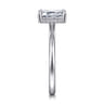 Aldon - 14K White Gold Emerald Cut Diamond Engagement Ring - 0.08 ct