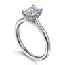 Azucena - 14K White Gold Emerald Cut Solitaire Diamond Engagement Ring - 0.05 ct