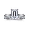 Azucena - 14K White Gold Emerald Cut Solitaire Diamond Engagement Ring - 0.08 ct
