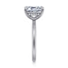 Anuk - 14K White Gold Emerald Cut Diamond Engagement Ring - 0.06 ct