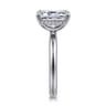Peace - 14K White Gold Emerald Cut Diamond Engagement Ring - 0.07 ct