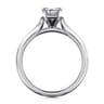 Ellis - 14K White Gold Emerald Cut Diamond Engagement Ring
