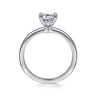 Ali - 14K White Gold Emerald Cut Diamond Engagement Ring