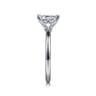 Ali - 14K White Gold Emerald Cut Diamond Engagement Ring