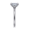 Ali - 14K White Gold Emerald Cut Diamond Engagement Ring