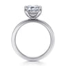Paula - 14K White Gold Emerald Cut Diamond Engagement Ring