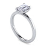 Paula - 14K White Gold Emerald Cut Diamond Engagement Ring