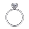 Paula - 14K White Gold Emerald Cut Diamond Engagement Ring