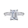 Lark - 14K White Gold Emerald Cut Solitaire Engagement Ring